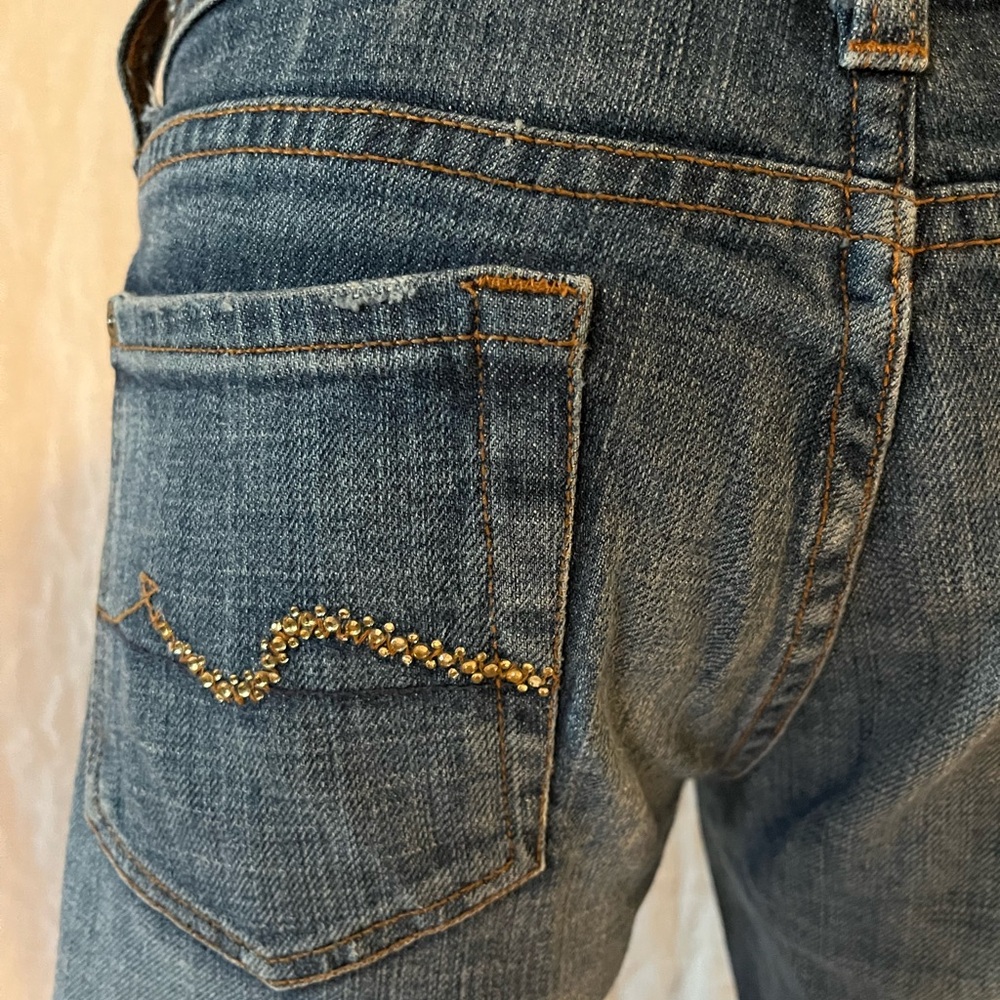 7 For All Mankind Bootcut Jeans Size 27 Medium Wash Low Rise Y2K Vintage